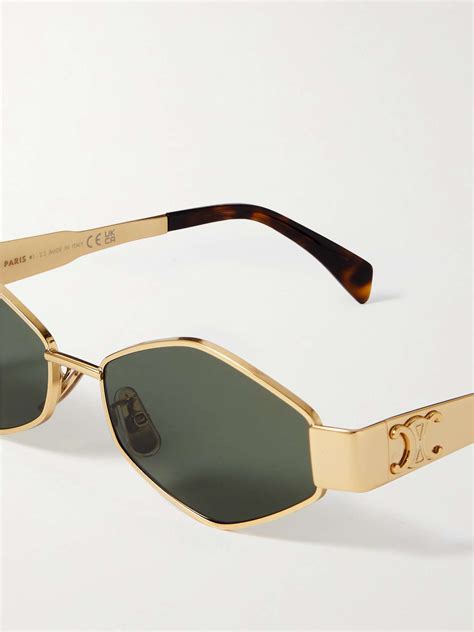 celine triomphe sunglasses gold